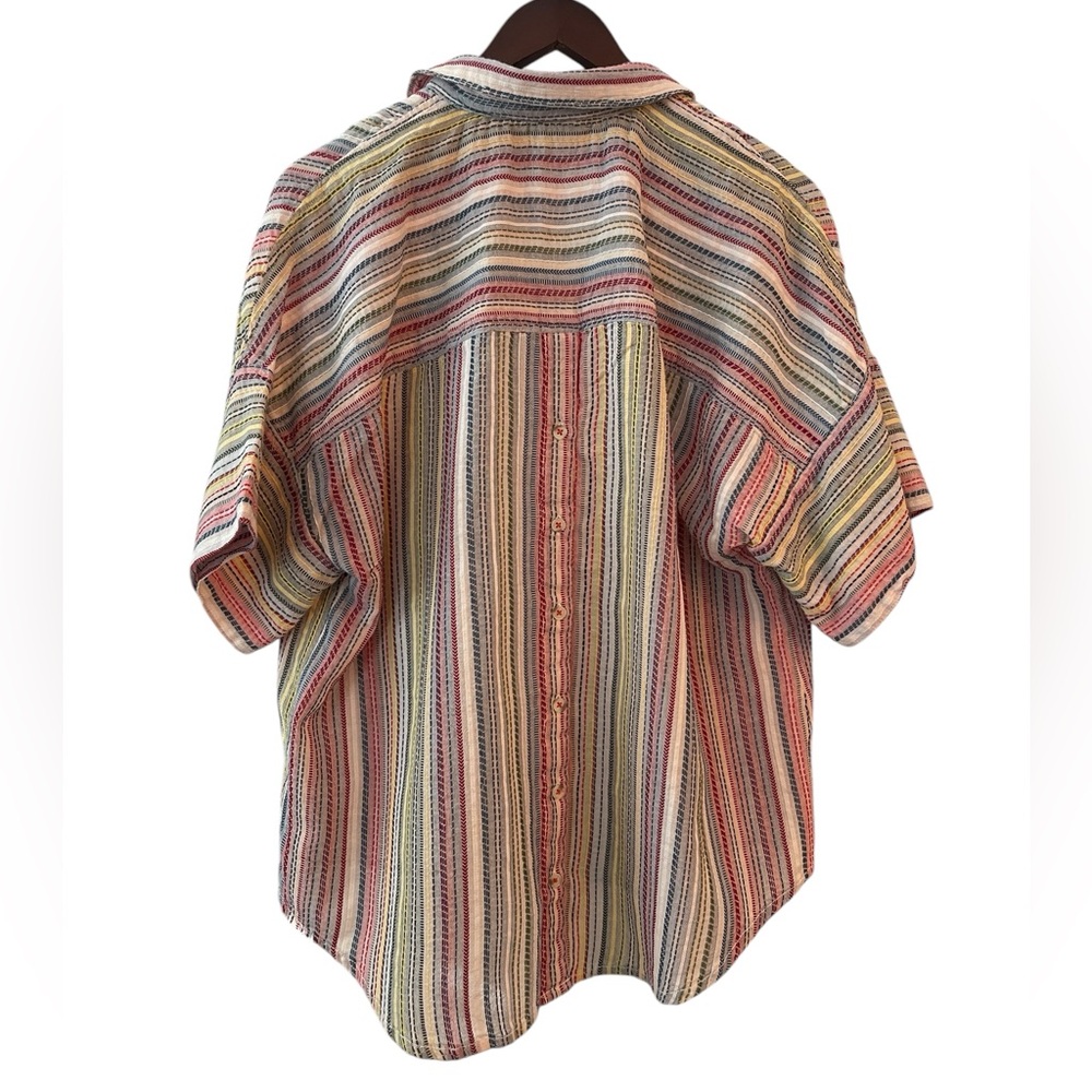 Pilcro and the Letterpress Multicolor Striped Blouse - Picture 2 of 6